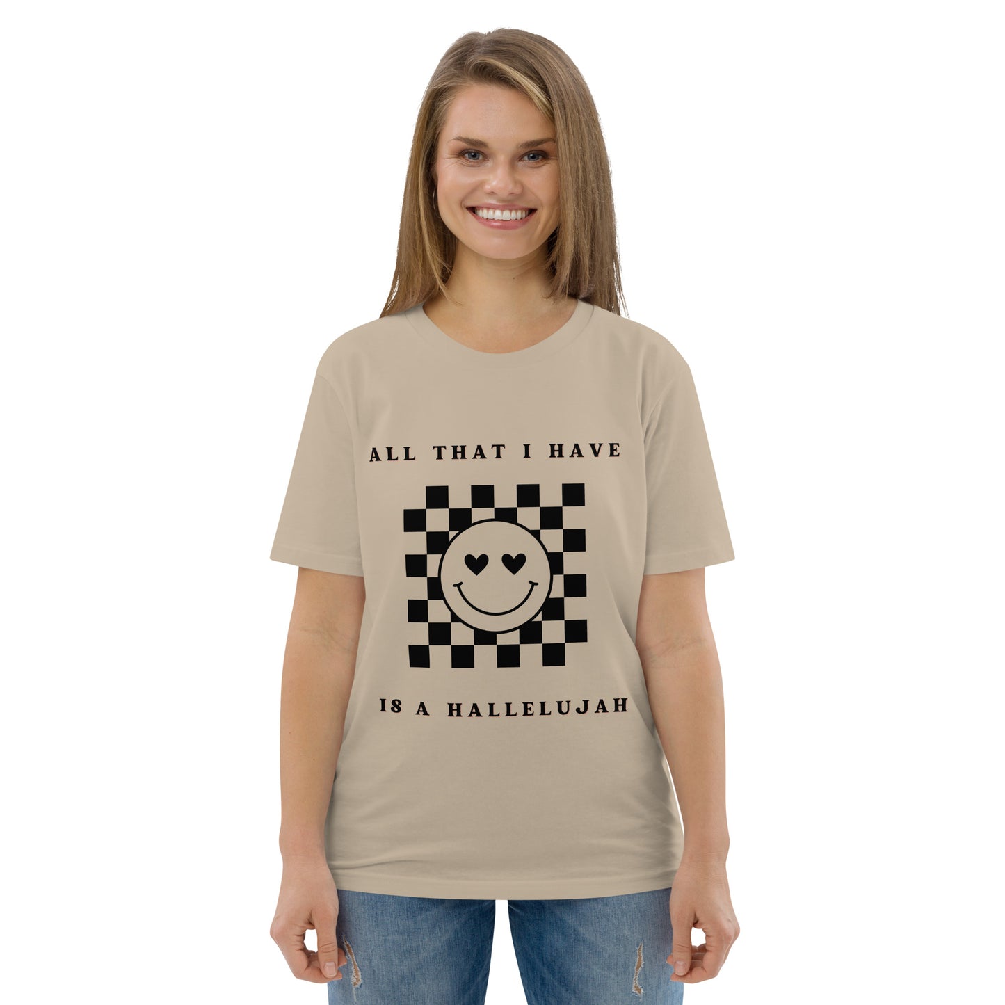Pink Smiley Hallelujah t-shirt