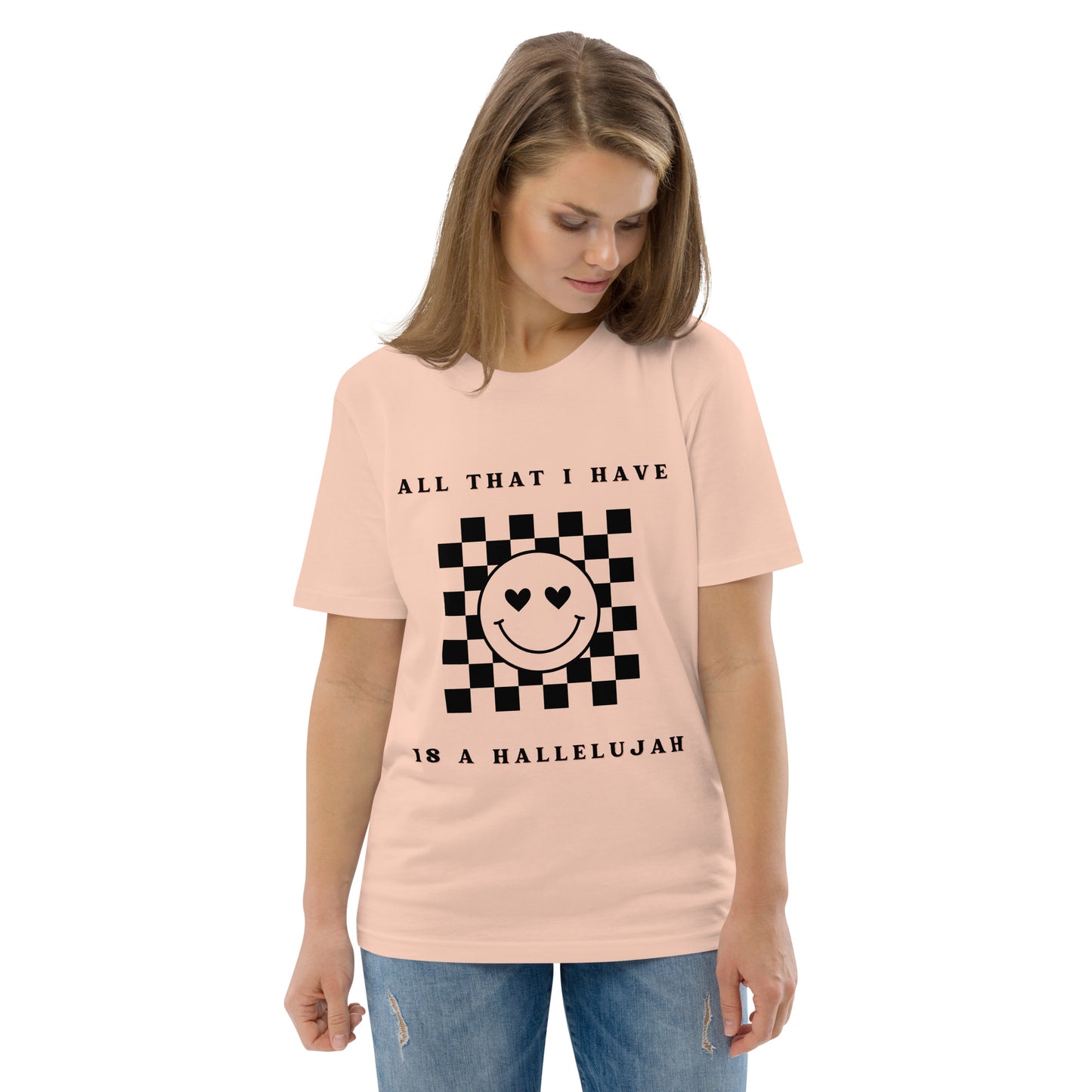 Pink Smiley Hallelujah t-shirt
