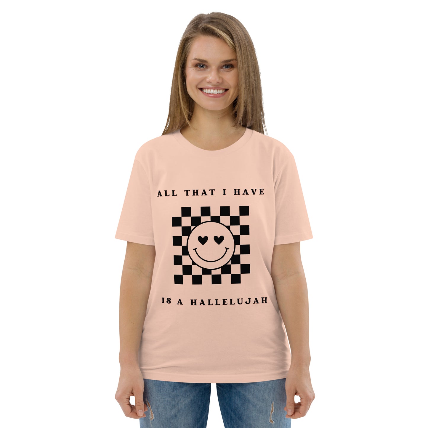 Pink Smiley Hallelujah t-shirt