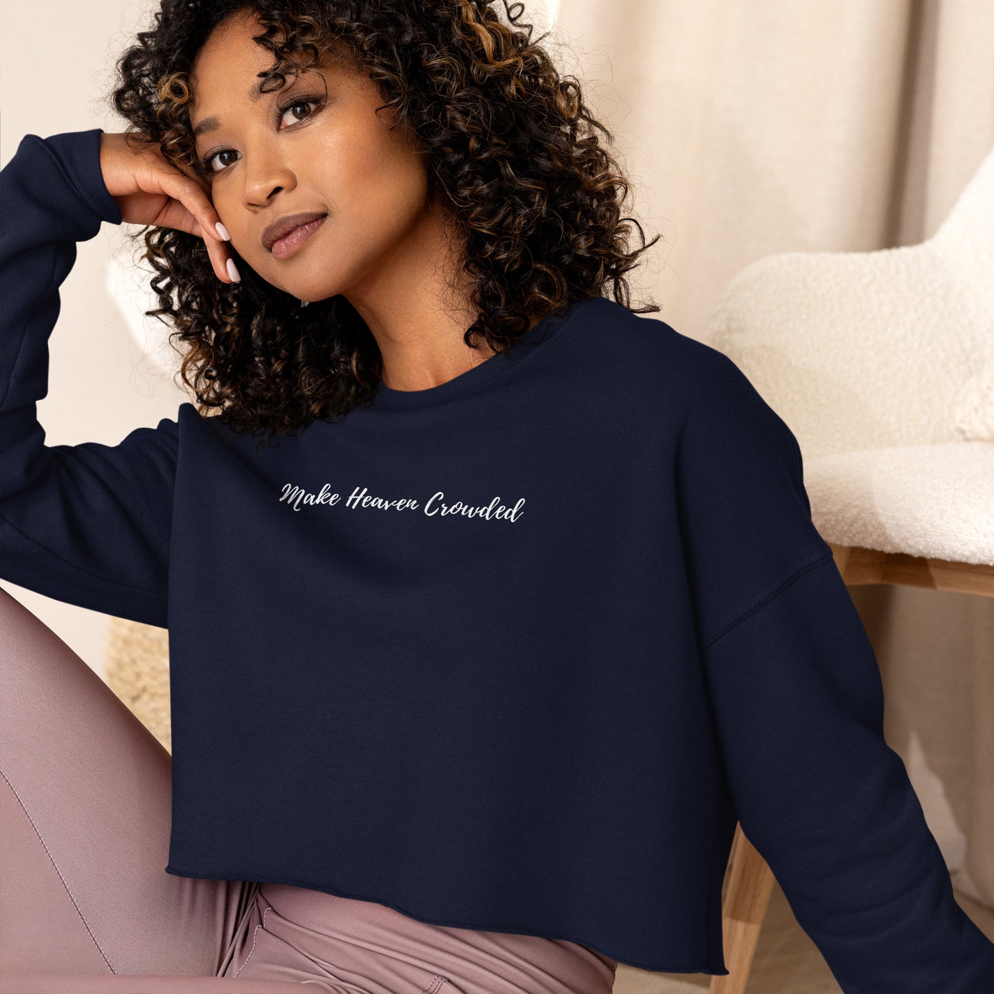 Make Heaven Crowded Crop Sweatshirt